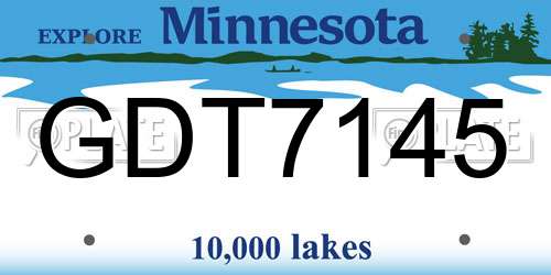 GDT7145 Minnesota License Plate
