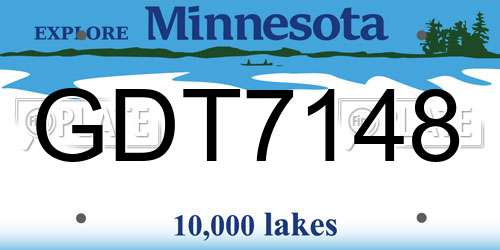 GDT7148 Minnesota License Plate