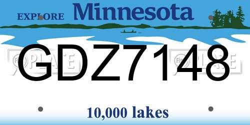 GDZ7148 Minnesota License Plate