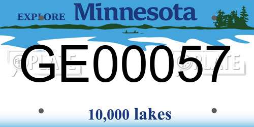 GE00057 Minnesota License Plate
