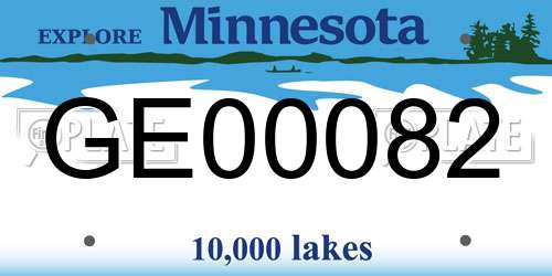 GE00082 Minnesota License Plate