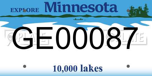 GE00087 Minnesota License Plate