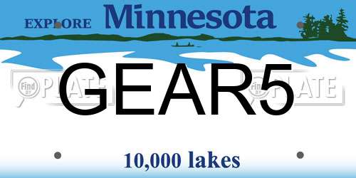 GEAR5 Minnesota License Plate
