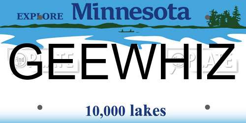 GEEWHIZ Minnesota License Plate