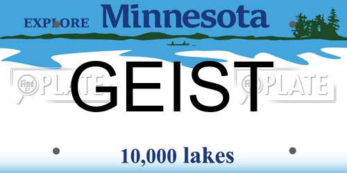 GEIST Minnesota License Plate