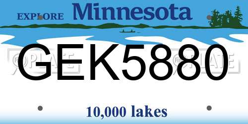 GEK5880 Minnesota License Plate