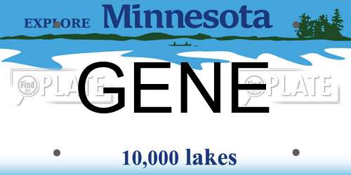 GENE Minnesota License Plate