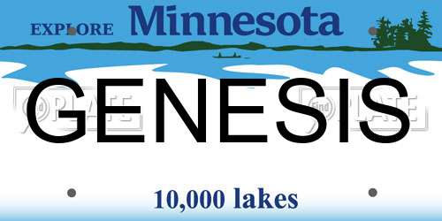 GENESIS Minnesota License Plate