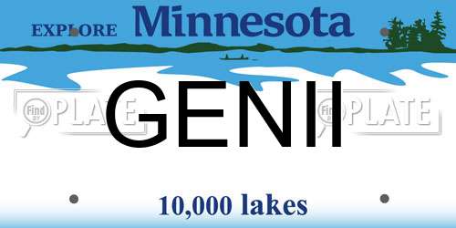 GENII Minnesota License Plate