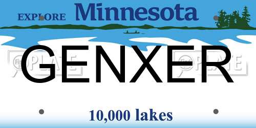 GENXER Minnesota License Plate