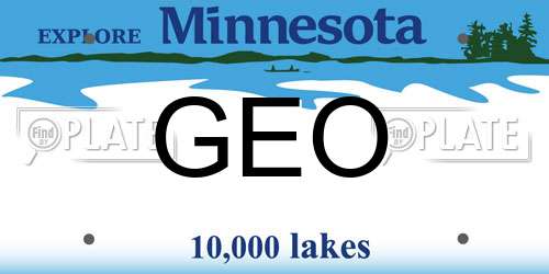 GEO Minnesota License Plate