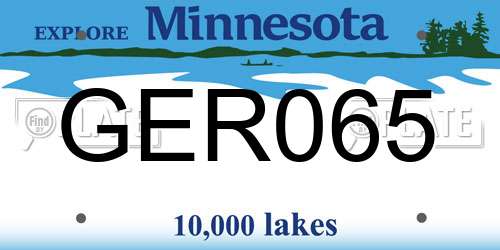 GER065 Minnesota License Plate