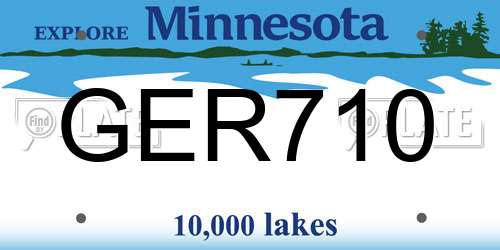 GER710 Minnesota License Plate