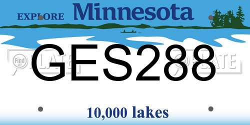 GES288 Minnesota License Plate