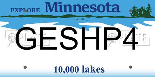 GESHP4 Minnesota License Plate
