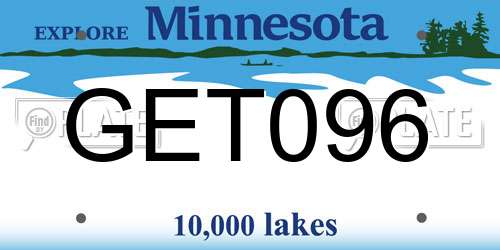 GET096 Minnesota License Plate