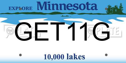GET11G Minnesota License Plate