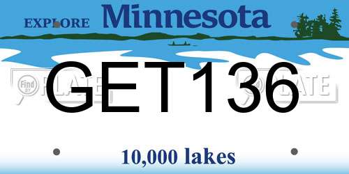 GET136 Minnesota License Plate
