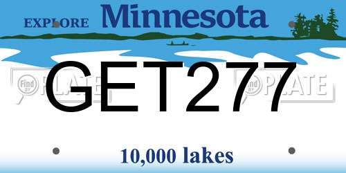 GET277 Minnesota License Plate
