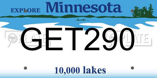 GET290 Minnesota License Plate