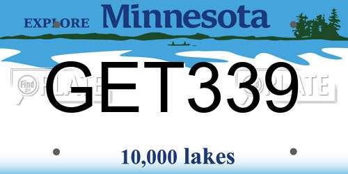 GET339 Minnesota License Plate