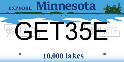 GET35E Minnesota License Plate