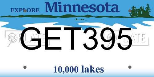 GET395 Minnesota License Plate
