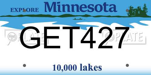 GET427 Minnesota License Plate