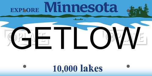 GETLOW Minnesota License Plate