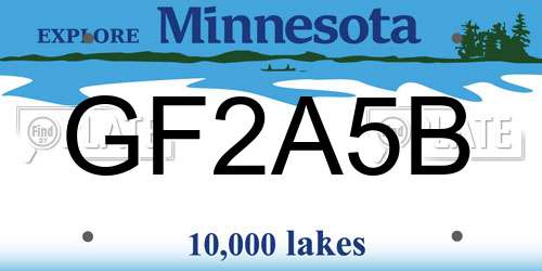 GF2A5B Minnesota License Plate