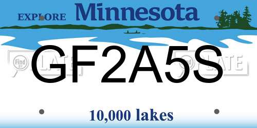 GF2A5S Minnesota License Plate