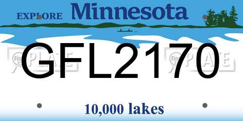 GFL2170 Minnesota License Plate