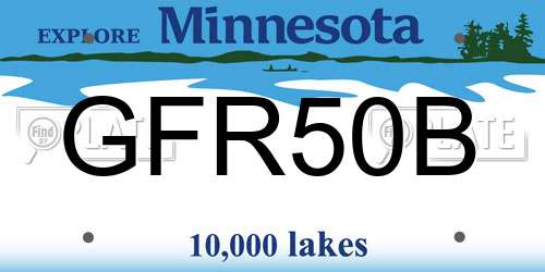 GFR50B Minnesota License Plate