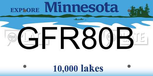 GFR80B Minnesota License Plate