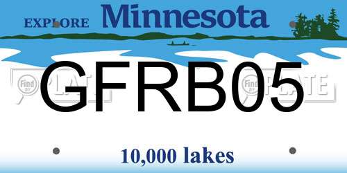 GFRB05 Minnesota License Plate
