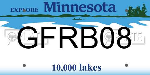 GFRB08 Minnesota License Plate