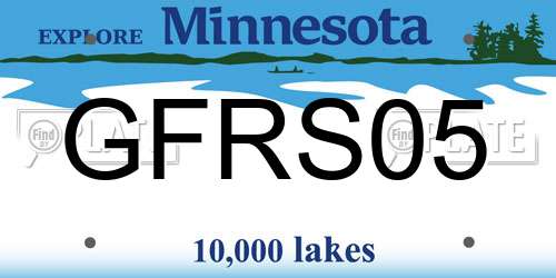 GFRS05 Minnesota License Plate