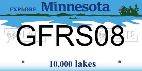 GFRS08 Minnesota License Plate