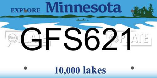 GFS621 Minnesota License Plate