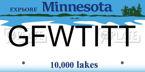 GFWTITT Minnesota License Plate