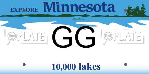 GG Minnesota License Plate
