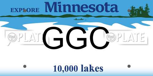 GGC Minnesota License Plate