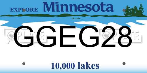 GGEG28 Minnesota License Plate