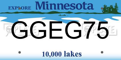 GGEG75 Minnesota License Plate