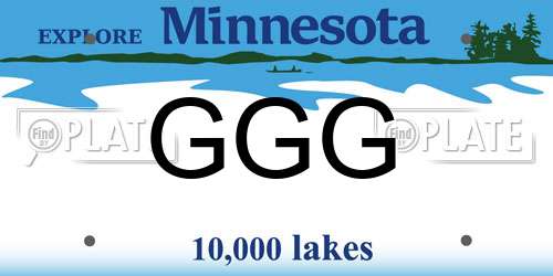 GGG Minnesota License Plate