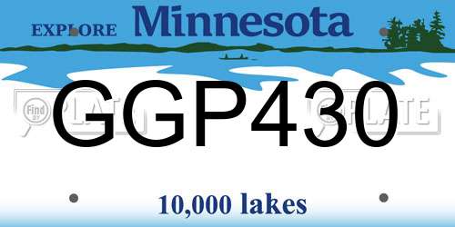 GGP430 Minnesota License Plate