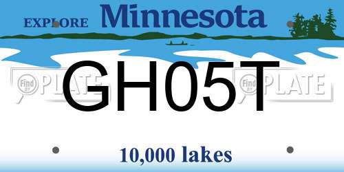 GH05T Minnesota License Plate
