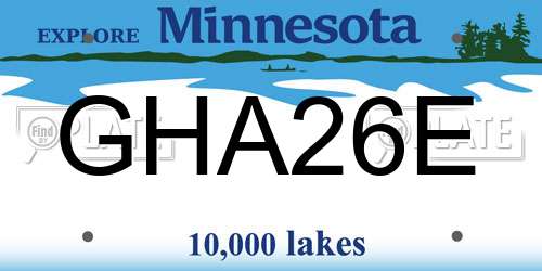 GHA26E Minnesota License Plate