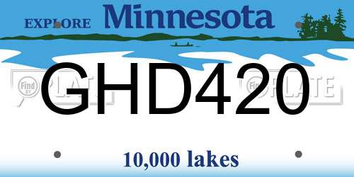 GHD420 Minnesota License Plate