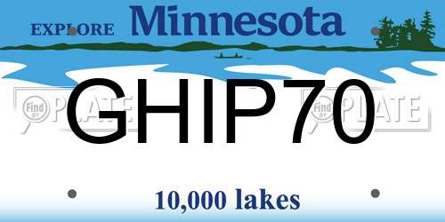GHIP70 Minnesota License Plate